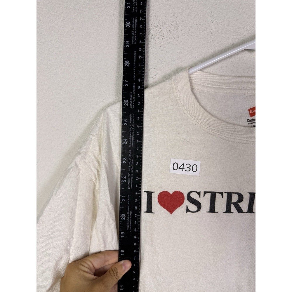 Vintage Y2K I Love Strippers T-Shirt Funny Adult Humor Mens Sz L Text Tee - Picture 3 of 5
